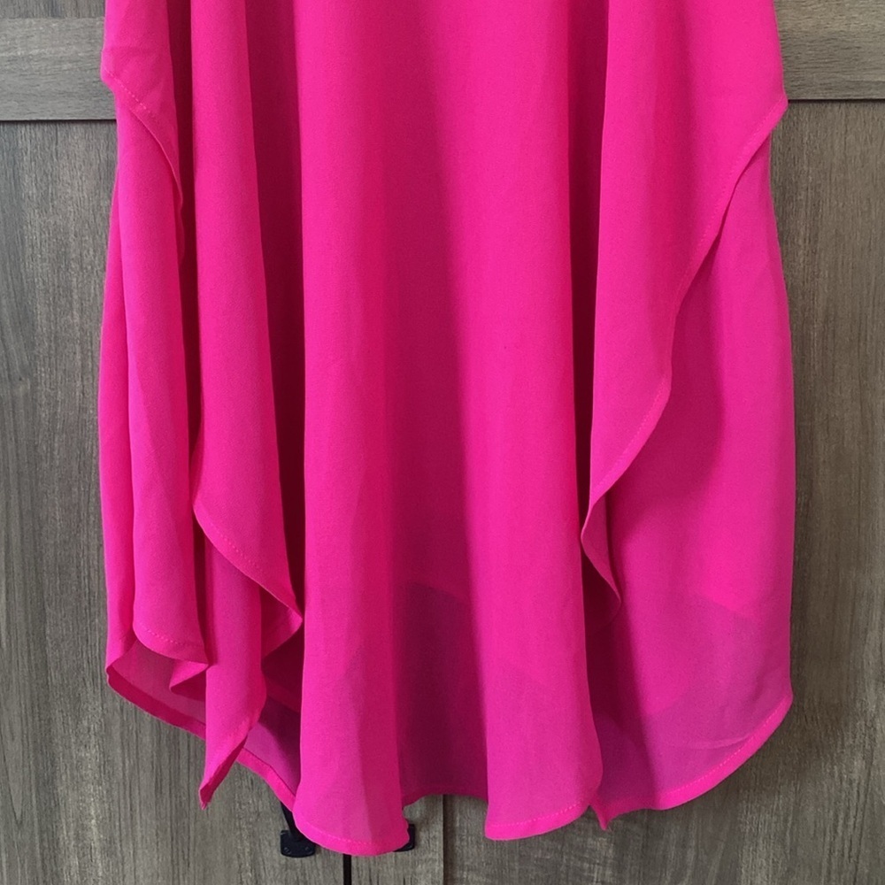 Daytrip Chiffon Flowy Pink Strap Tank Top Women’s Size Small - Picture 4 of 15